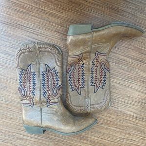Brown Western cowgirl boots